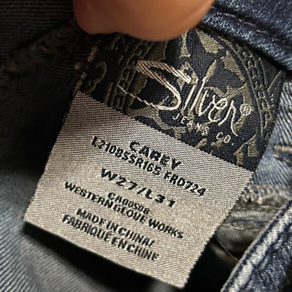 Silver Jeans Co. “Eddie” Relaxed Fit Straight Leg Jeans W27 L31 Medium Wash - Picture 7 of 7